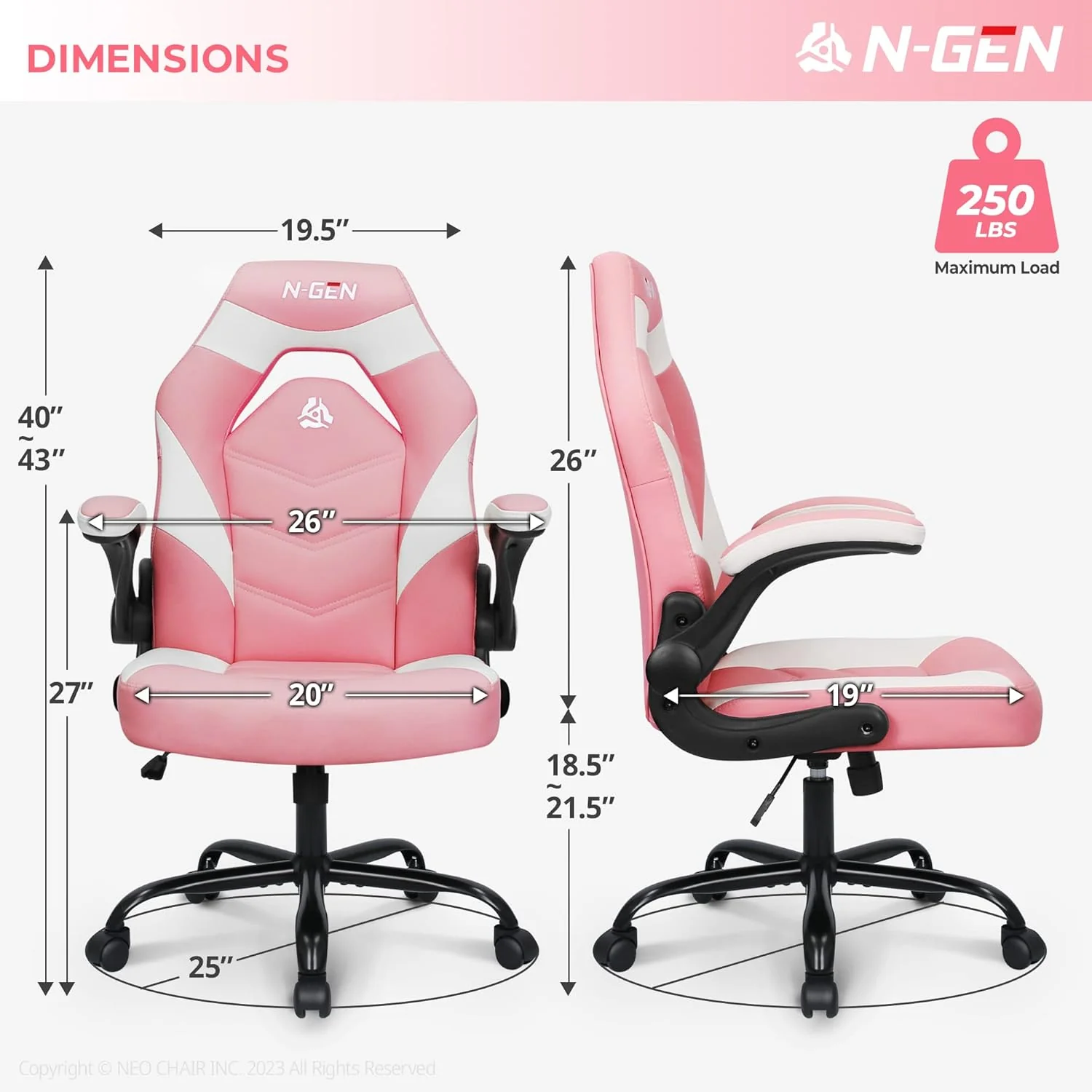 Video Gaming Chair Ergonomic Computer Desk Office Chair