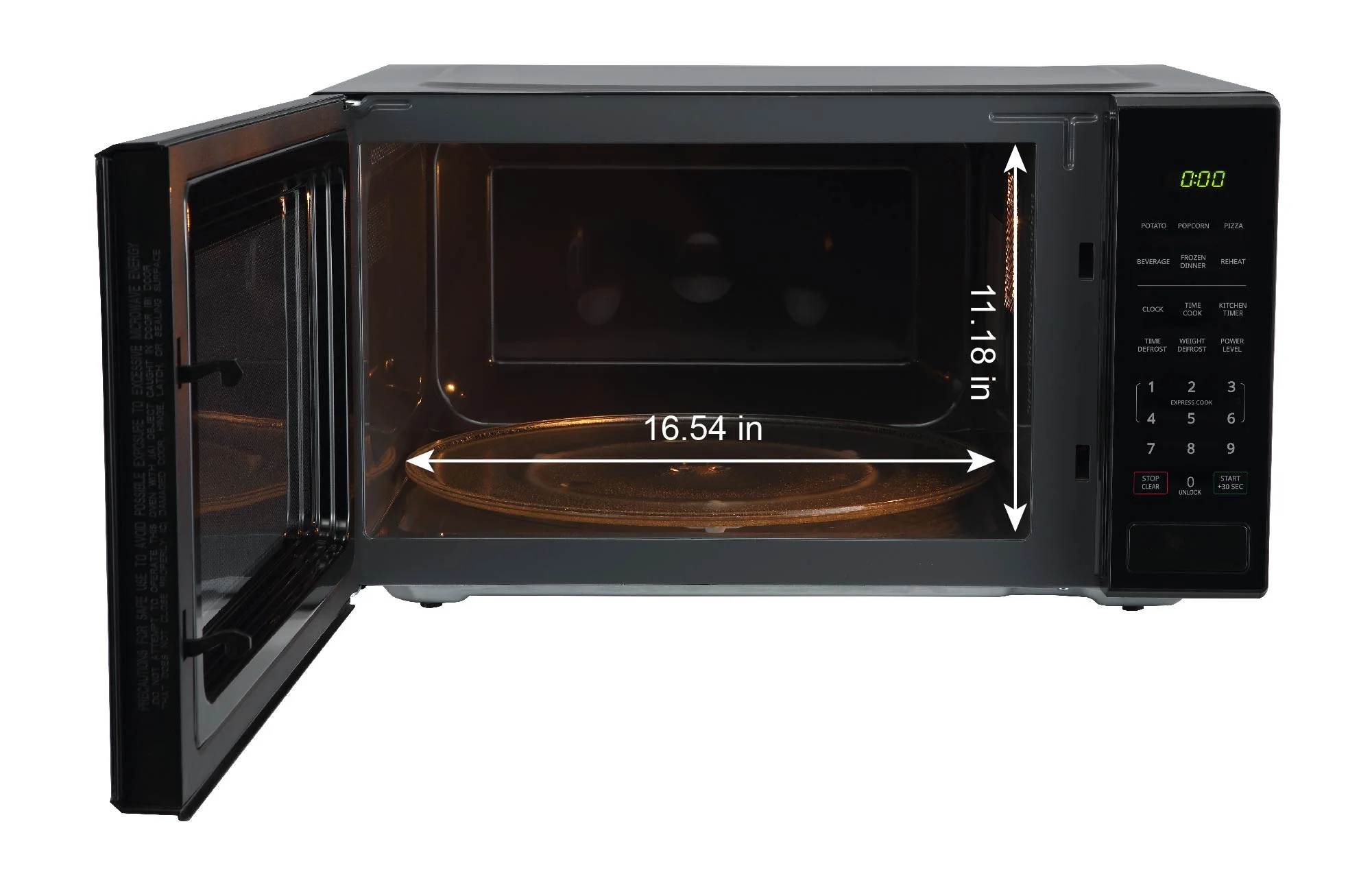 Mainstays 2.2 cu ft Countertop Microwave Oven, Black, New