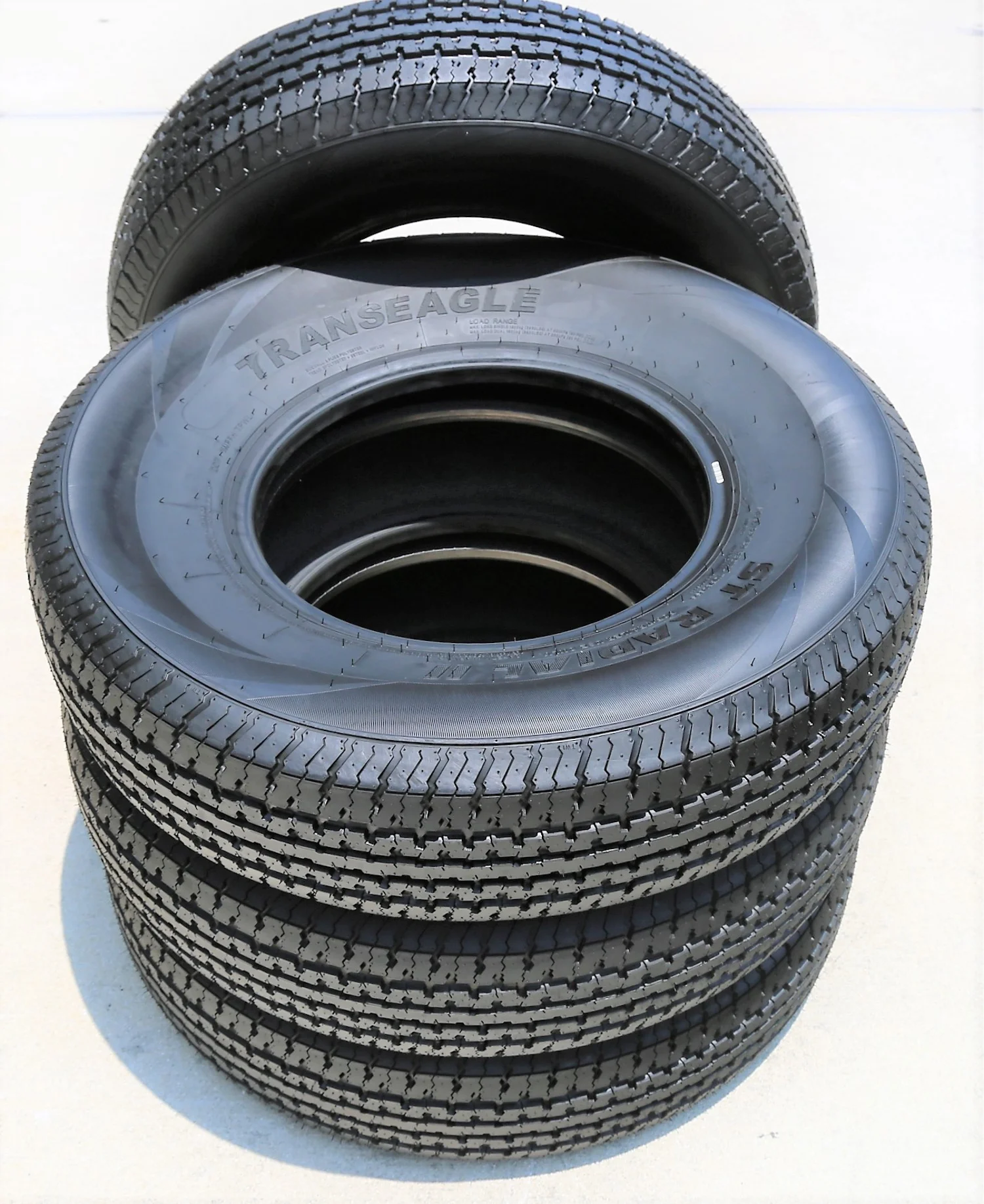 Pair of 2 Transeagle ST Radial II Steel Belted ST205/75R15 205/75R15 107/102L D 8 Ply Trailer Tires