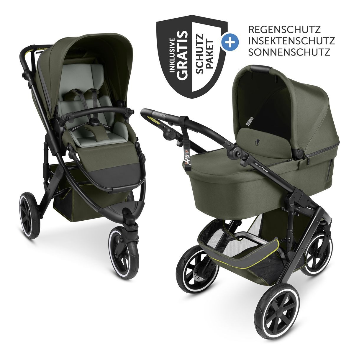 Kombi-Kinderwagen Salsa 5 Run - Pure - Avocado