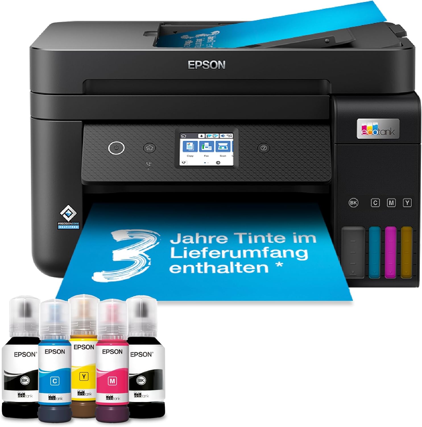 EcoTank ET-4850 A4-Multifunktions-Wi-Fi-Tintentankdrucker, mit einem im Lieferumfang enthaltenen Vorrat an Tinten bis zu 3 Jahren
