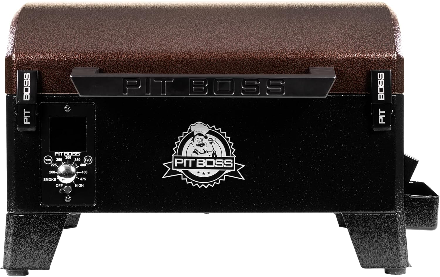 PIT BOSS 10697 Table Top Wood Grill With Temperature Control  Mahogany