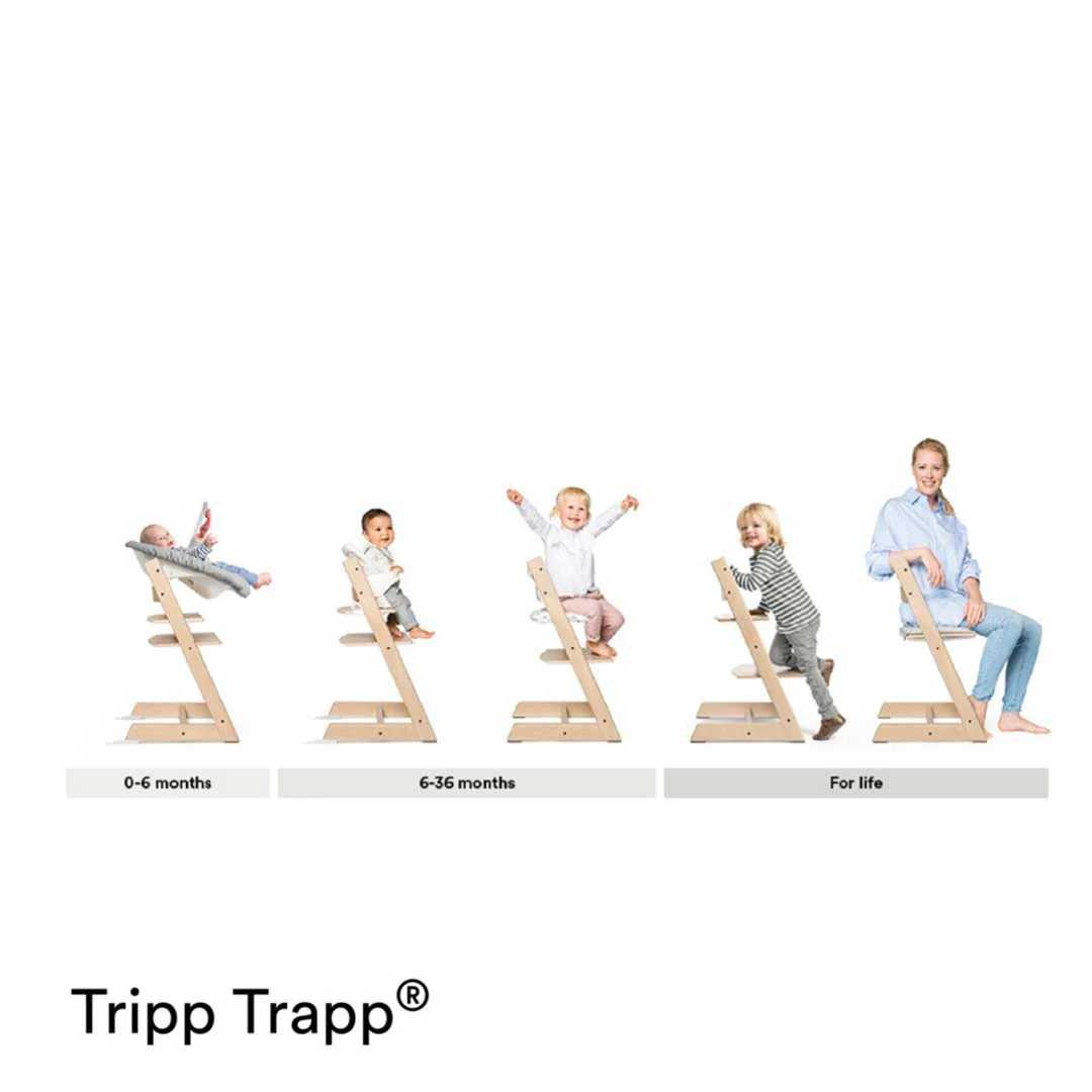 Seggiolone Stokke Tripp Trapp – Sedia per bambini regolabile in altezza e che cresce con il bambino, in Heather Mauve, ergonomica