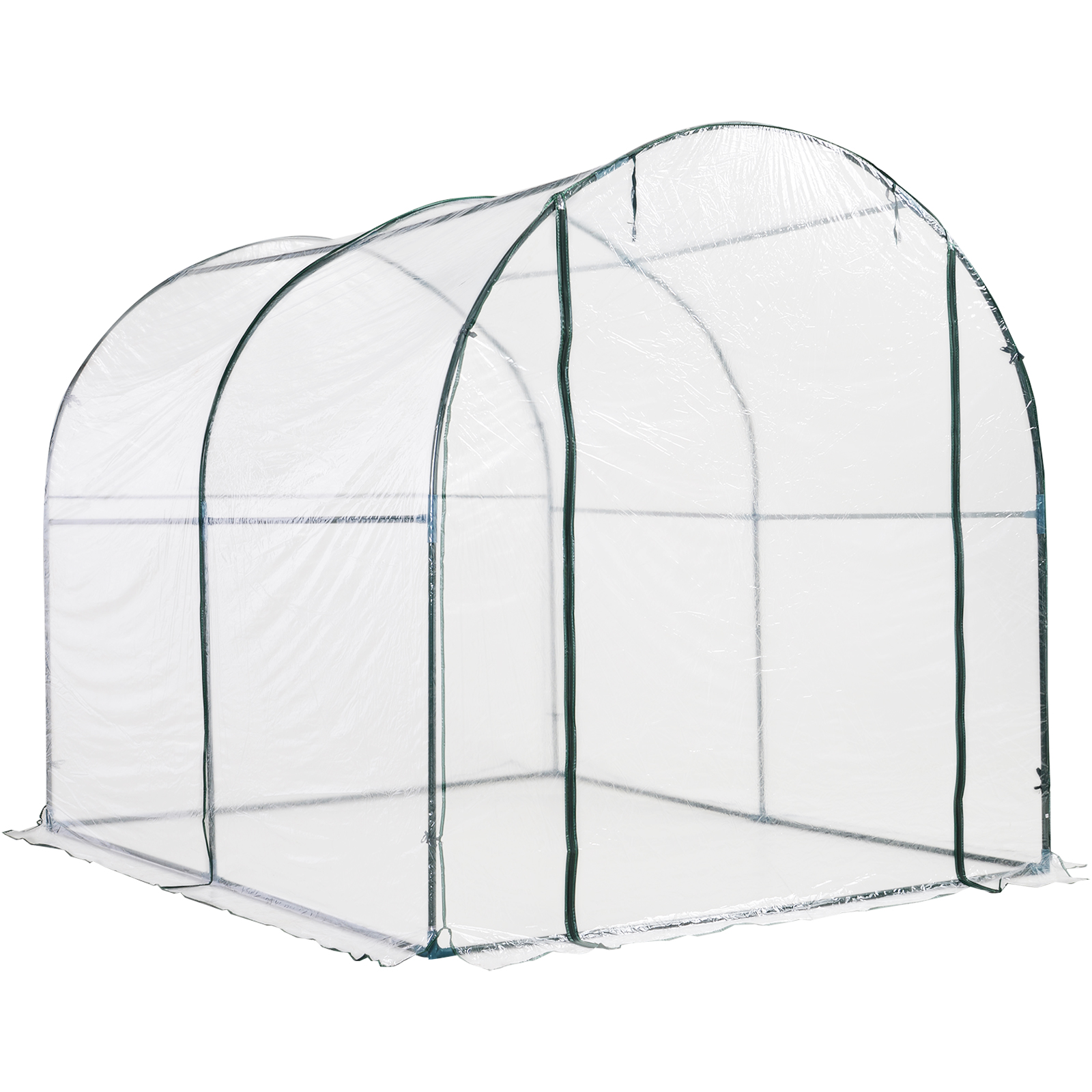 Outsunny Gewächshaus Foliengewächshaus Treibhaus Frühbeet Tomatenhaus Pflanzenhaus 200 x 250 x 200 cm