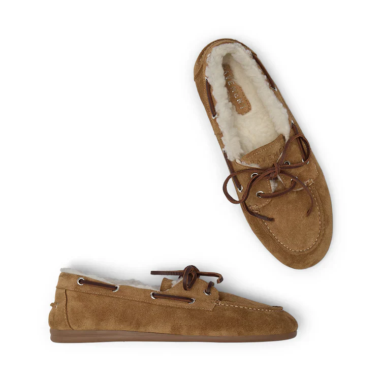 Suede Loafers with Wool Lining �C Leather Insole & Rubber Sole | Handmade in Portugal