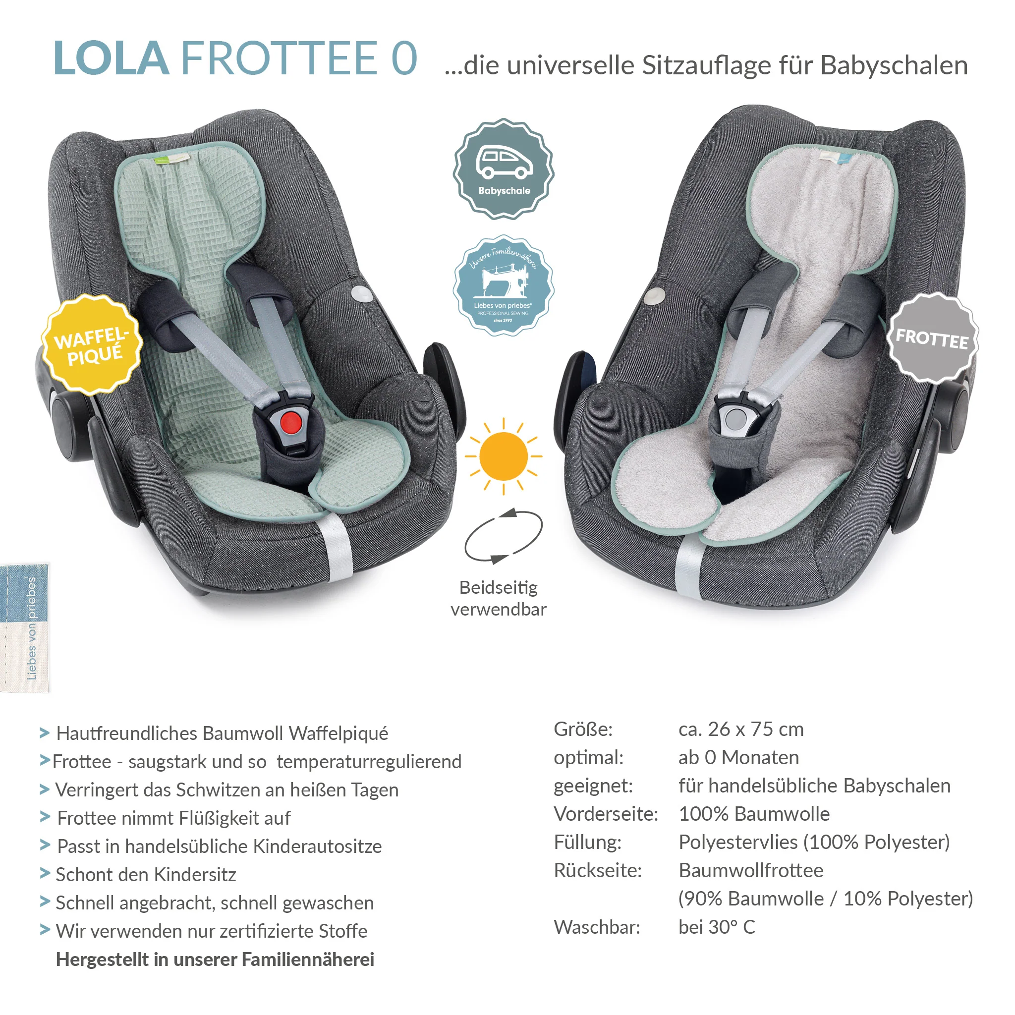 LOLA die musselin Sitzauflage