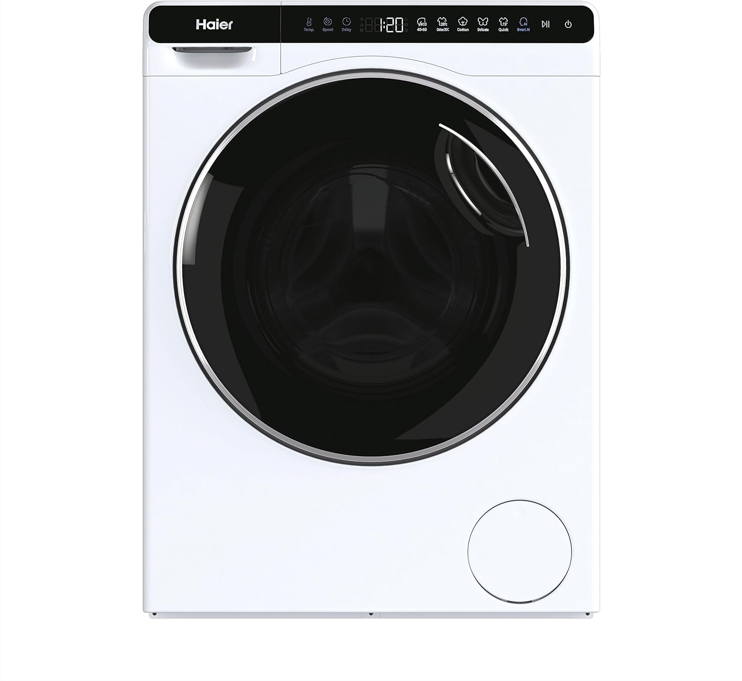 Mini Drum Lavatrice Slim 5 Kg, Libera Installazione, Carica Frontale, Classe A, 1200 Giri, 6 Programmi, Smart AI e Smart Dual Spray, Trattamento ABT, 51 x 44 x 70 cm, Bianca - HW50-BP12307