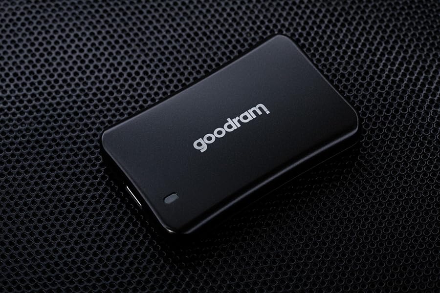 goodram   SSD esterno   HX200   Usb Tipo C   A   Interfaccia USB 3.2 Gen. 2 ad alta velocità   per PC, Notebook, Smartphone   1TB   Nero : Informatica