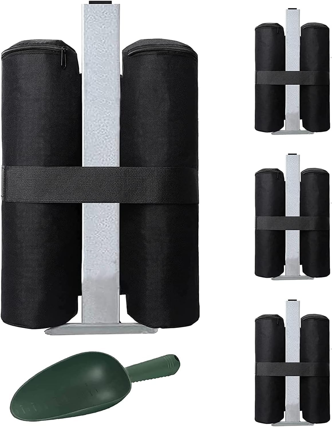 4 Pezzi Zavorre per Gazebo Sacchi di Sabbia di Peso, Industriale Resistente a Doppia Cucitura, Zavorre Peso Gazebo, Sacchi riempibili per Tenda Pop up Ombrellone Mobili da Esterno Giardino