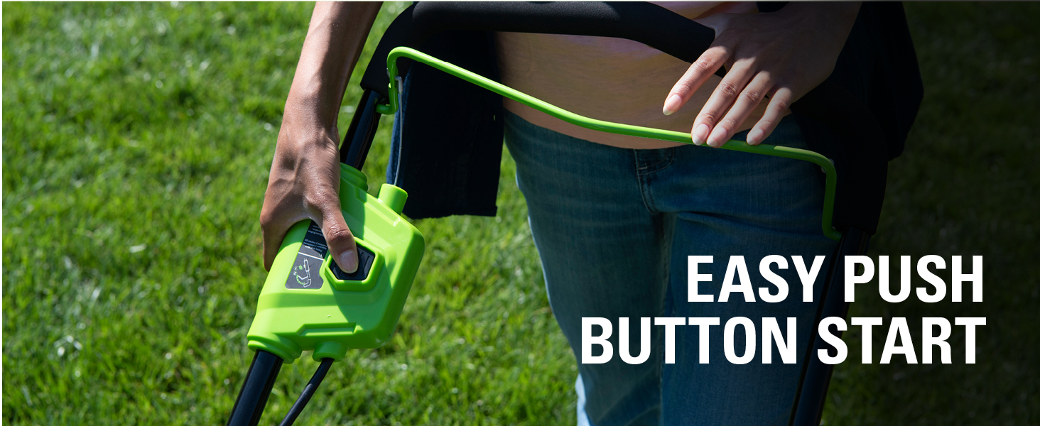 Greenworks 40V 16" Cordless Electric Lawn Mower, 4.0Ah Battery and Charger Included f