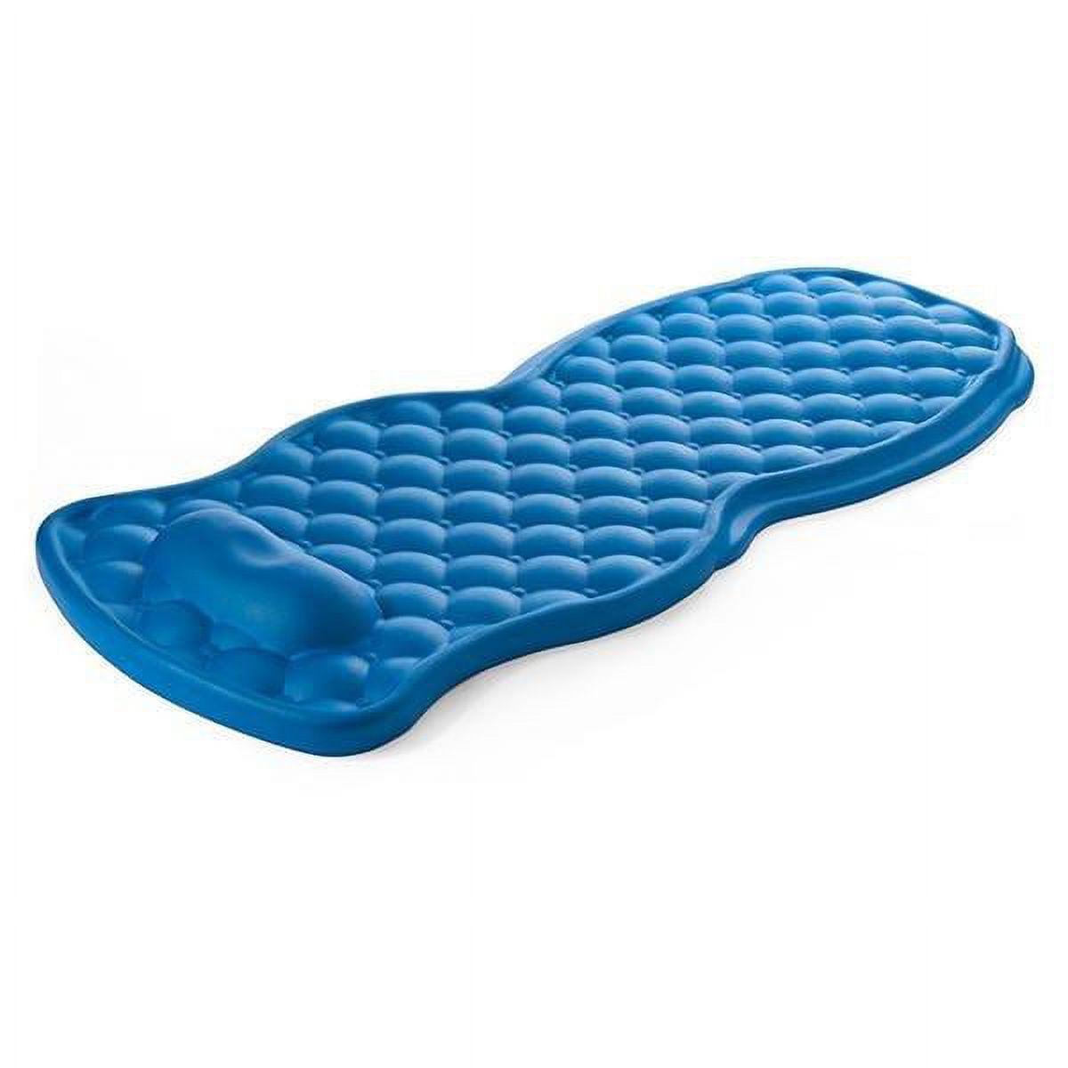 SwimWays Blue Monterey Foam Vinyl Lounger with Headrest, UV Resistant, Aqua Cell Material