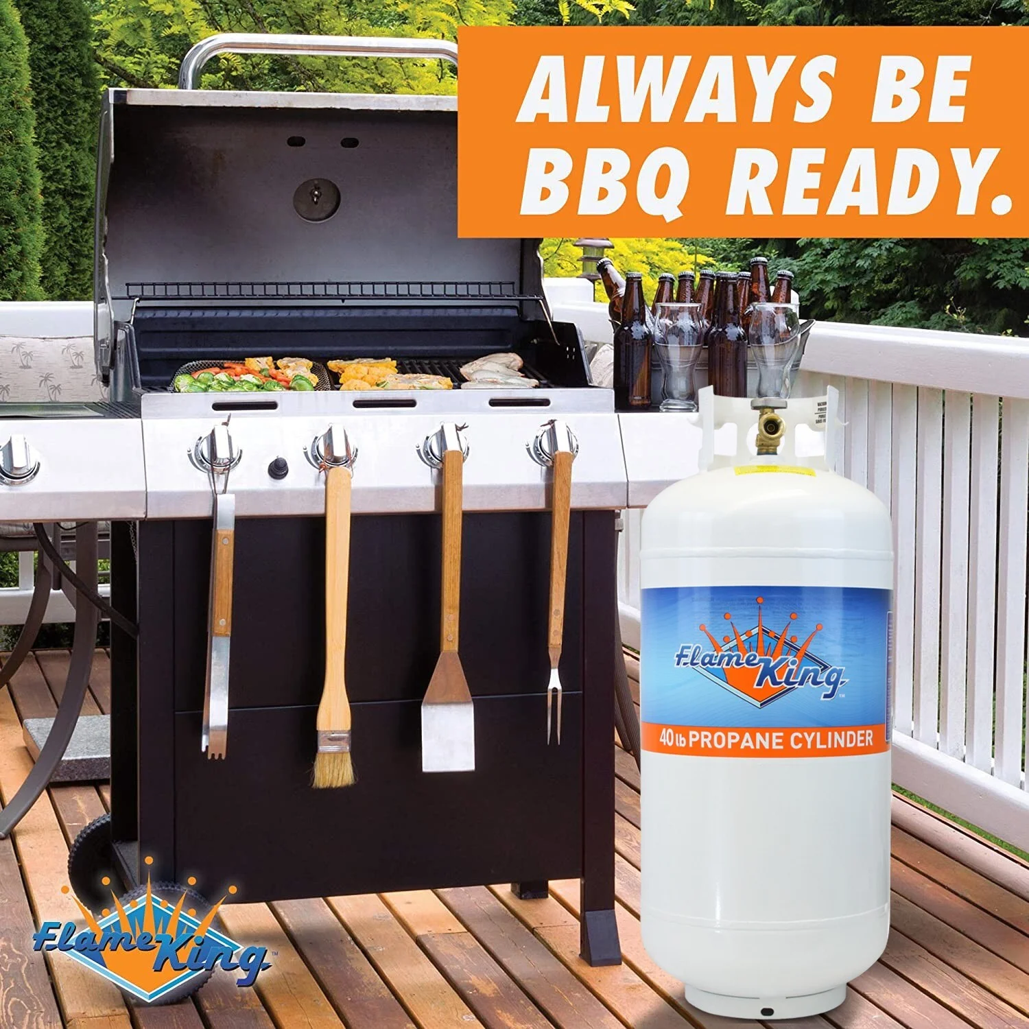 NEW 40 LB Pound Steel Propane Tank Refillable Cylinder with OPD Valve