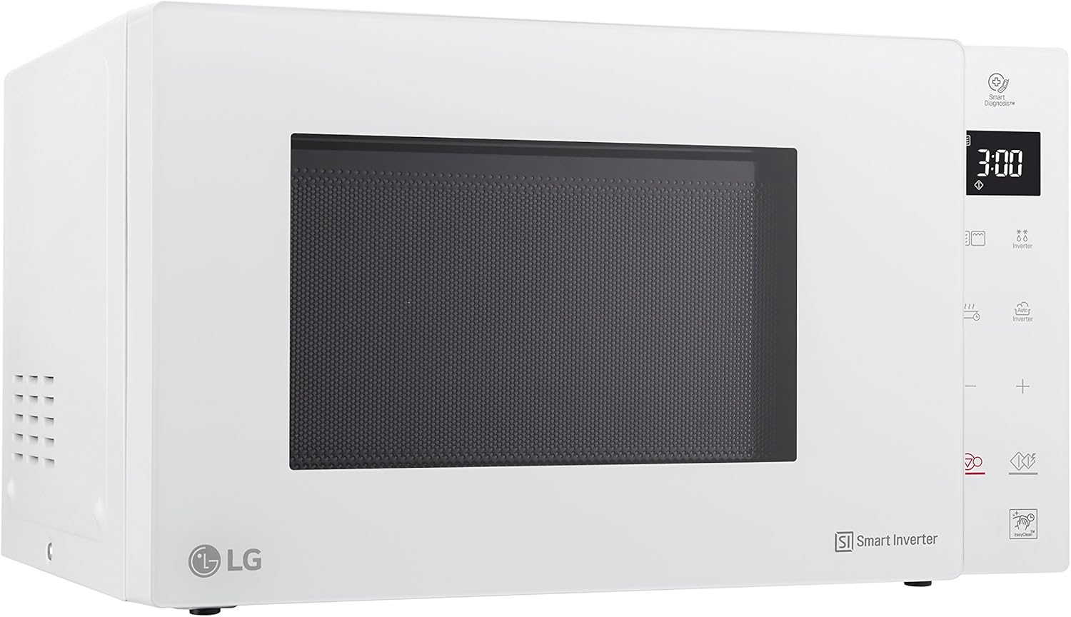 LG MH6535GIS Magnetron met invertertechnologie en kwartsgrill, 25 liter inhoud, 1000 W, automatische programma's, instelbare vermogensniveaus voor optimaal koken en EasyClean-functie, Zwart