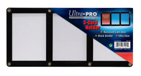 Screwdown - Black & Clear Frame - Triple-Card Black Holder