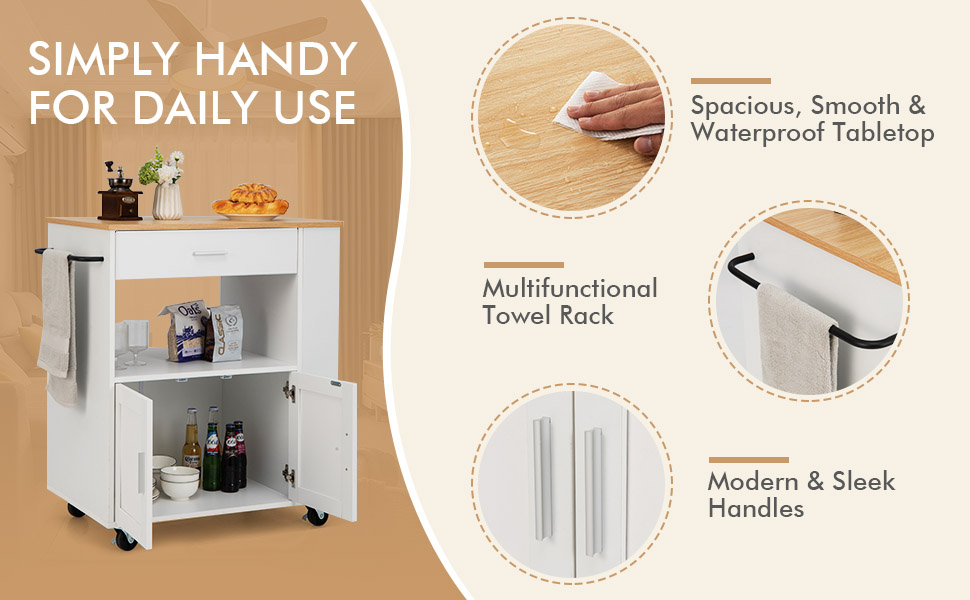 Rolling Kitchen Island Cart