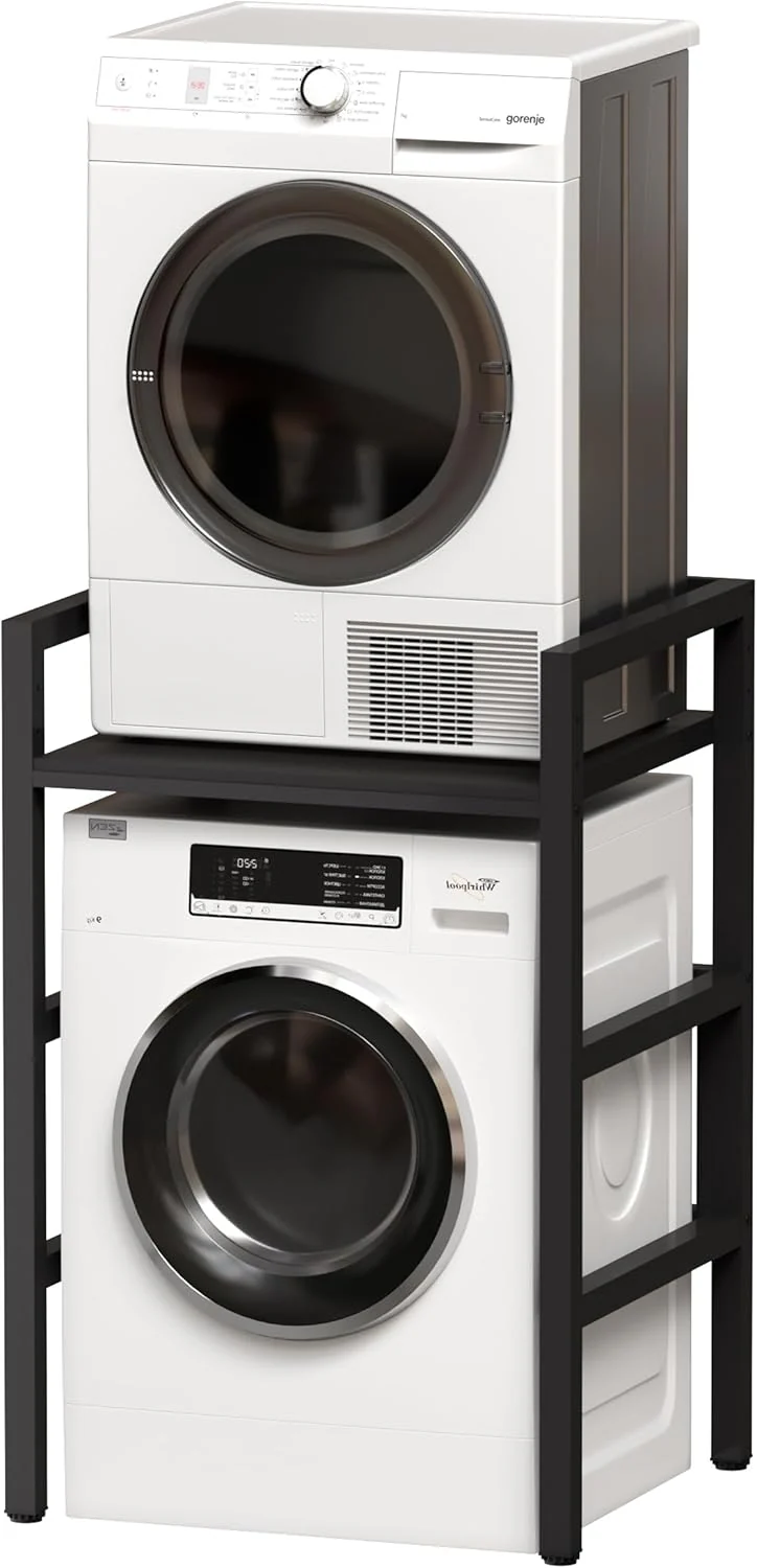 MSFE Regal ��ber Waschmaschine,H?henverstellbarer W?schetrocknerst?nder,Lagerregal ��ber der Waschmaschine, Tragf?higkeit 350 kg,f��r Waschmaschine und Trockner,73 * 64 * 110cm,Patentiertes Produkt
