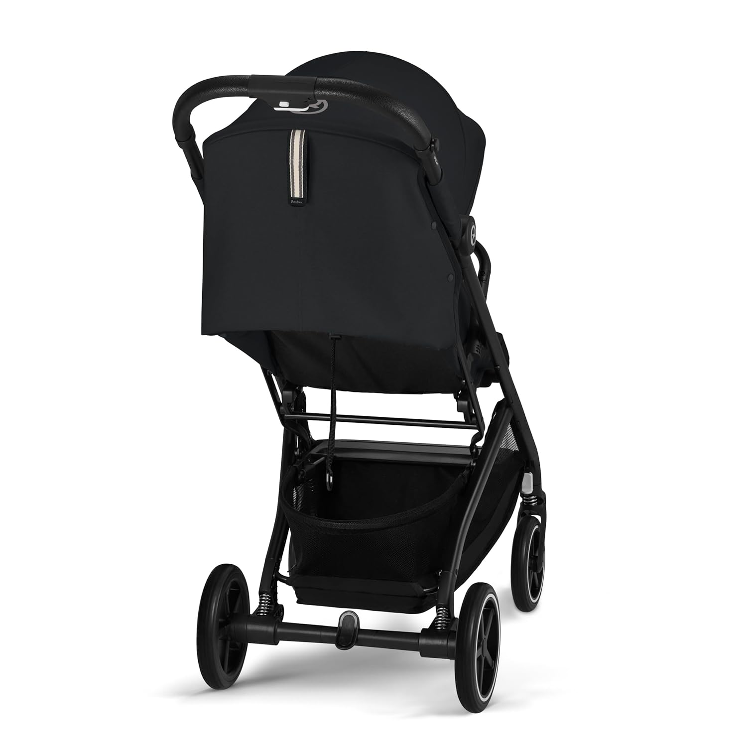 Cybex Gold Kinderwagen Beezy mit One-Pull Harness, Ab Geburt bis ca. 4 Jahre (max. 22 kg), Kompakt und ergonomisch, Almond Beige (Beige mit schwarzem Rahmen)