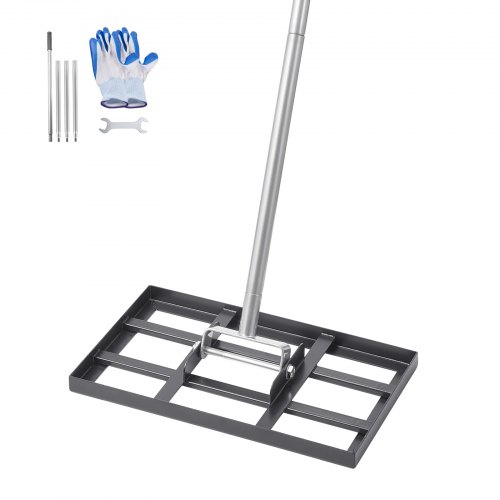 VEVOR Rasenrakel Nivellierrechen Levelingrake Rasenpflege 431x254x2140mm