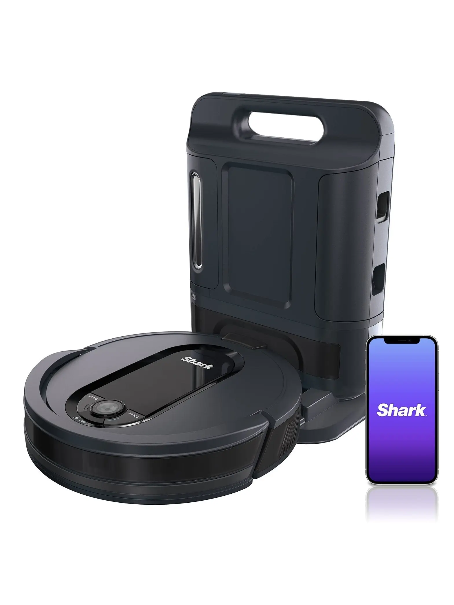 Shark AV1010AE IQ Robot Vacuum with XL Self Empty Base, Bagless, 45 Day Capacity, Advanced Navigation, Alexa & Wi Fi, Multi Surface Brushroll, for Pets, Dander & Dust, Carpet & Hard Floor, Black