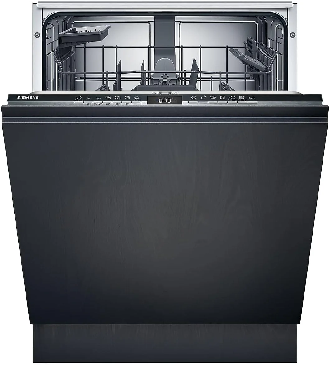 Siemens SN63EX14VE, iQ300 Smarter Geschirrspüler, Vollintegrierte Spülmaschine mit Besteckschublade, 60 cm, Auto Türöffnung dank autoOpen dry, Besonders leise durch iQdrive-Motor, infoLight aquaStop