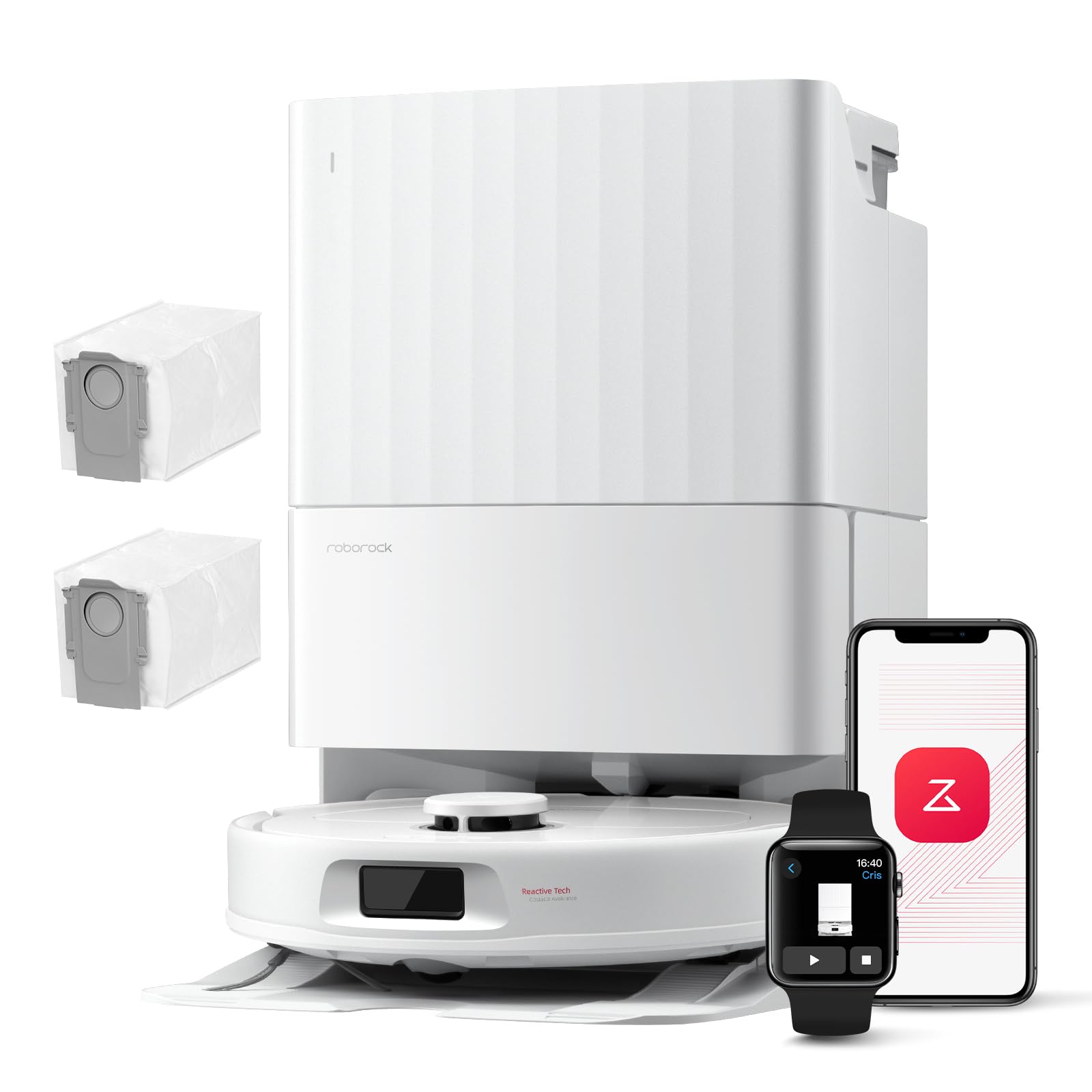 Saugroboter mit Wischfunktion QV 35A Set, 8.000 Pa Saugkraft und automatischer Absaugstation