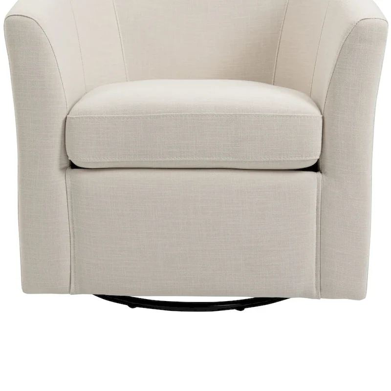 Modern Upholstered Swivel Barrel Chair Living Room Accent Chair