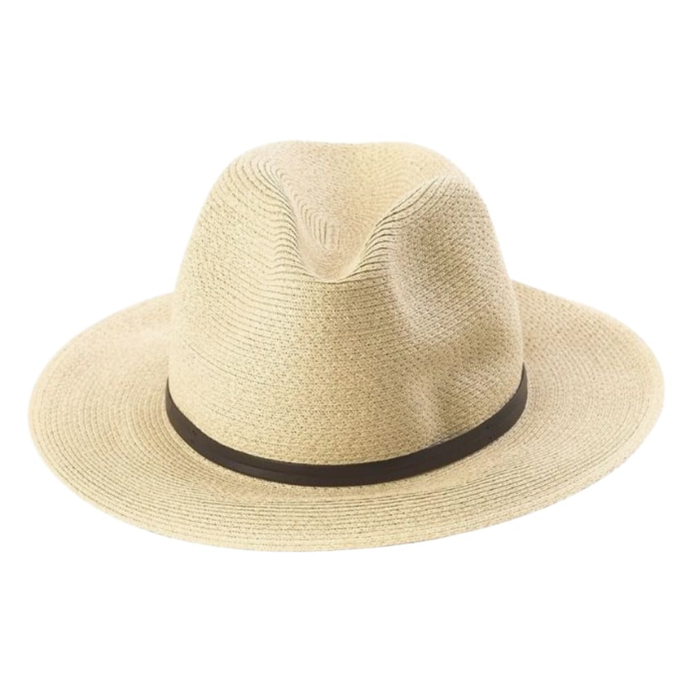 Plaited Paper Hat �?Mastic | Luxury Sun Hat with Leather Band