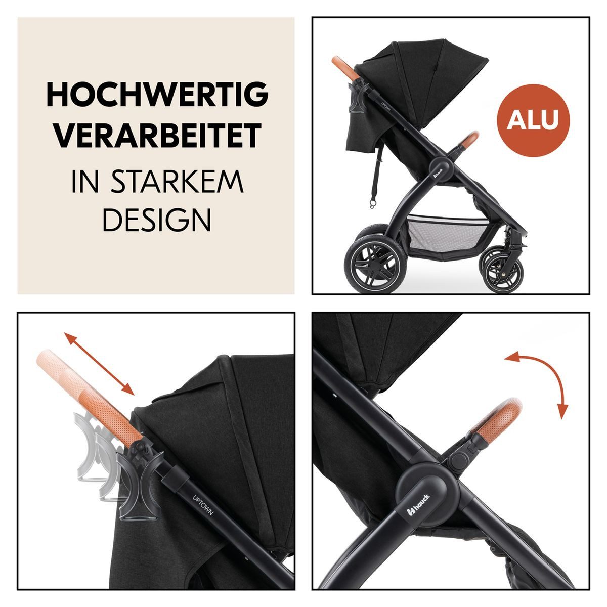 Kinder-Buggy UpTown - XXL - Melange Black