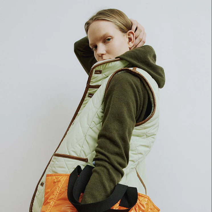 Worker Reversible Vest [Green Haze] �C Reversible Utility Gilet