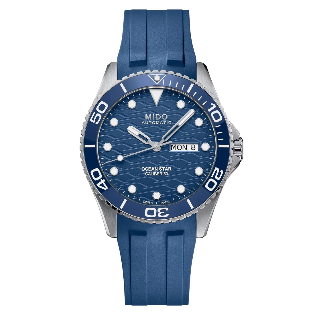 Orologio Mido Ocean Star 200C quadrante blu cinturino gomma