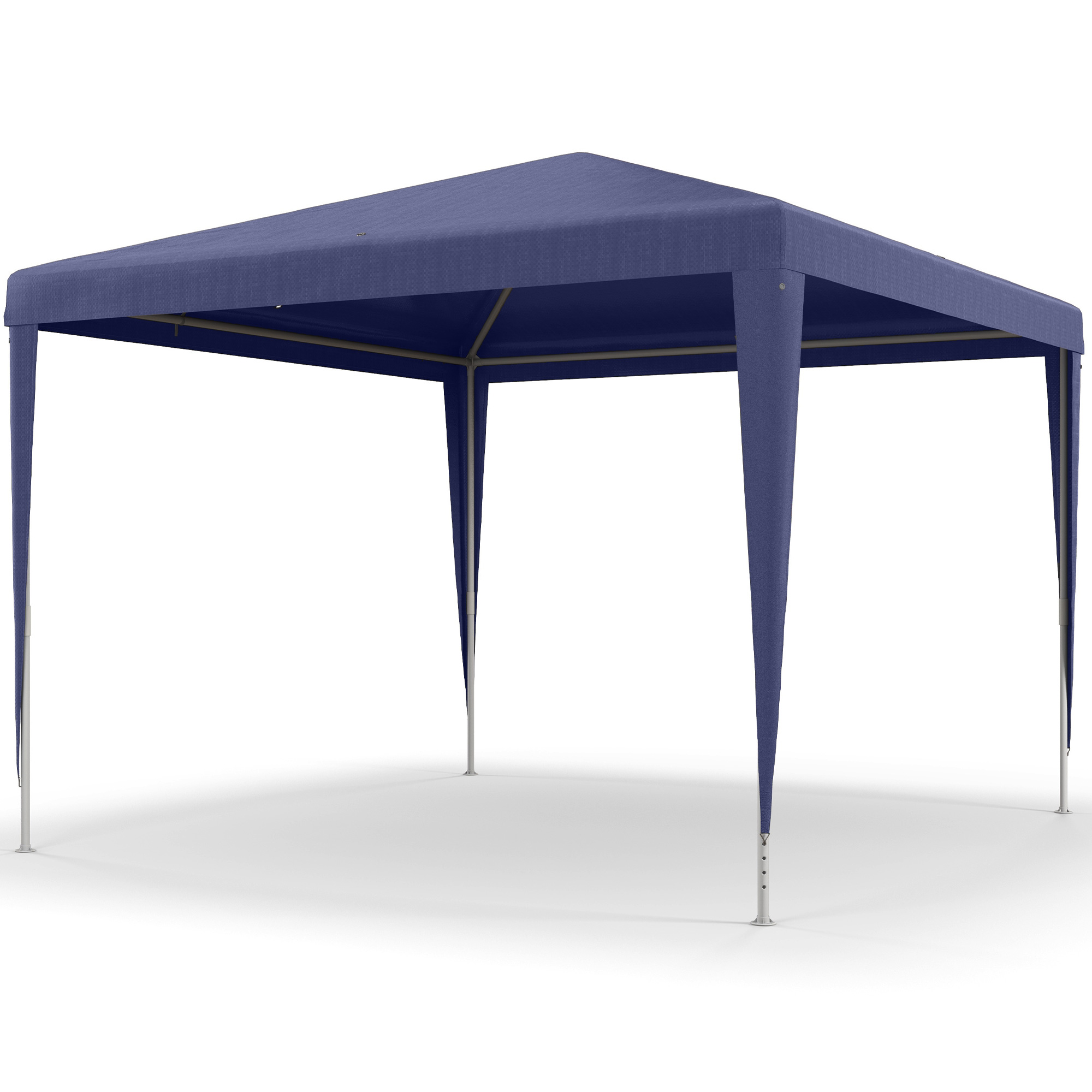 Outsunny Pavillon 3 x 3 m Gartenbarnum aus epoxidbeschichtetem Metall und PE-Hochdichtebeschichtung in Blau