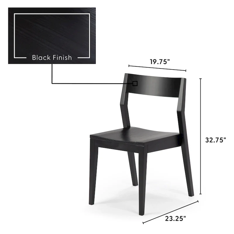 Plank and Beam Modern Solid Wood Dining Chair