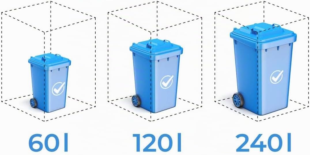 Metzler box pattumiere design antracite & effetto legno 4x240L, acciaio verniciato a polvere, struttura resistente alle intemperie