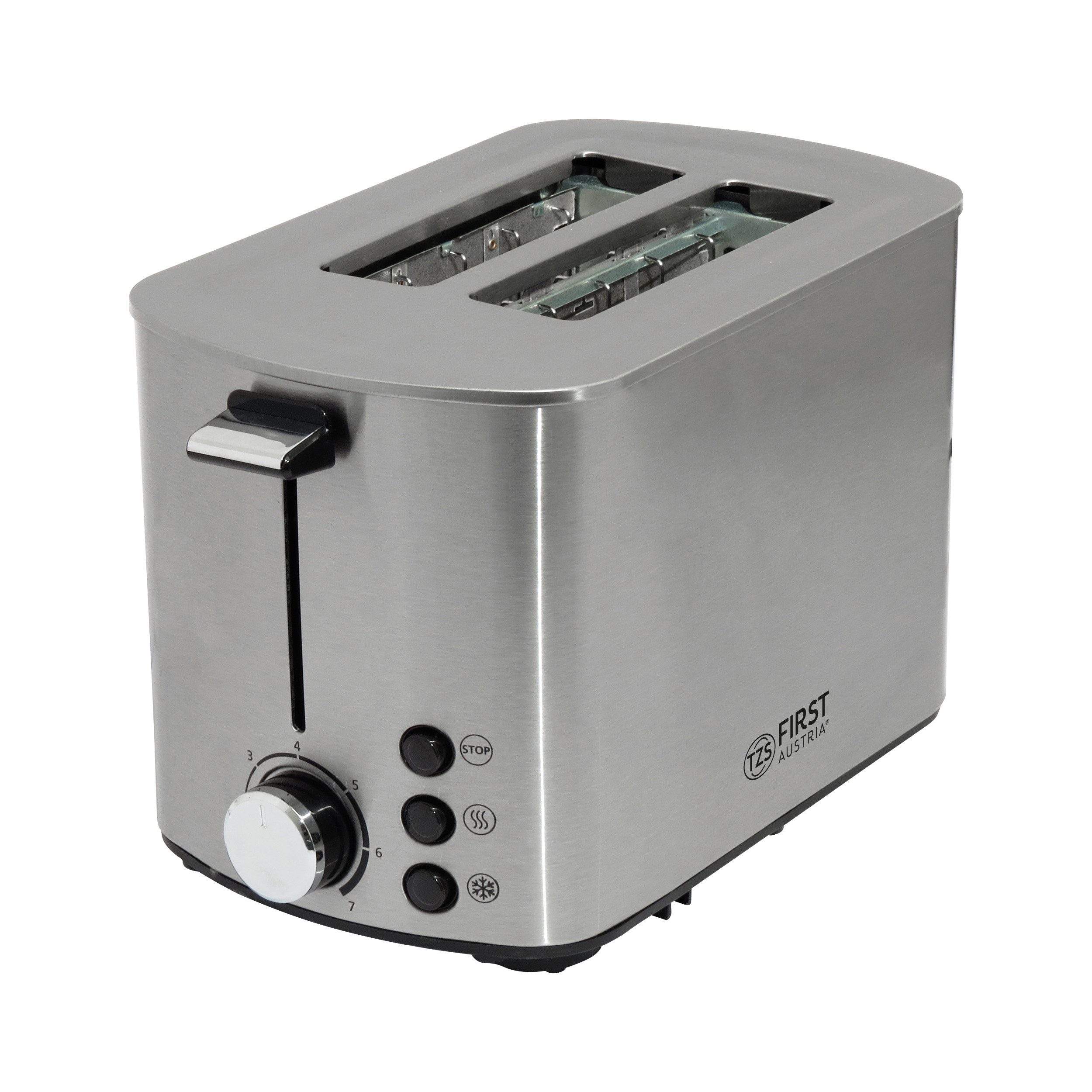 Toaster Edelstahl, 2 Scheiben, 850W, 7 Stufen, Warmhaltefunktion