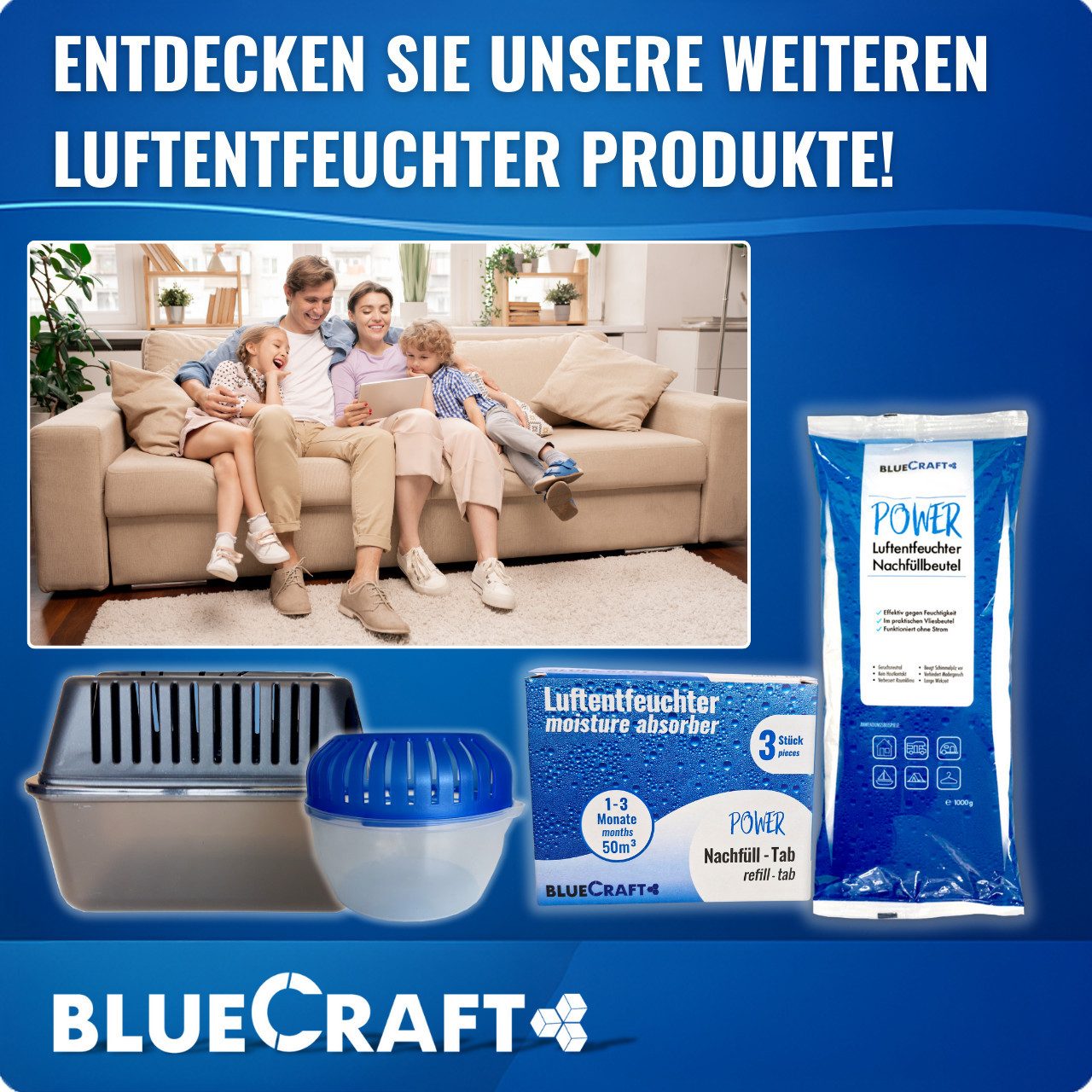 Granulat-Luftentfeuchter 20x 600g Prills im Vliesbeutel Nachfüllpack gegen Feuchtigkeit Keller