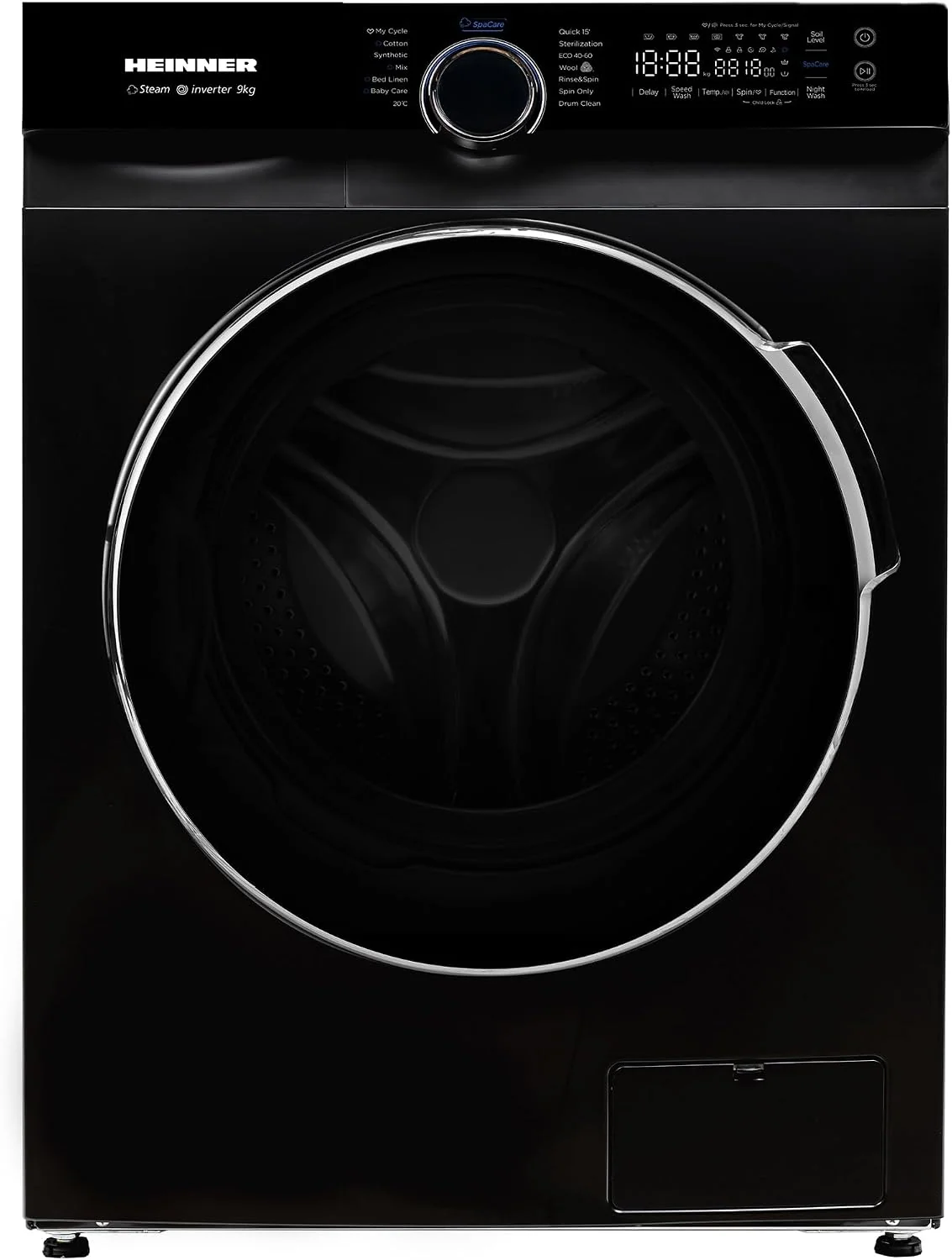 HWM-M914IVKBA+++, 9 kg Frontlader-Waschmaschine, 1400 U/min, Inverter-Motor, Energieklasse A, LED-Display, 5 Jahre Garantie, Schwarz