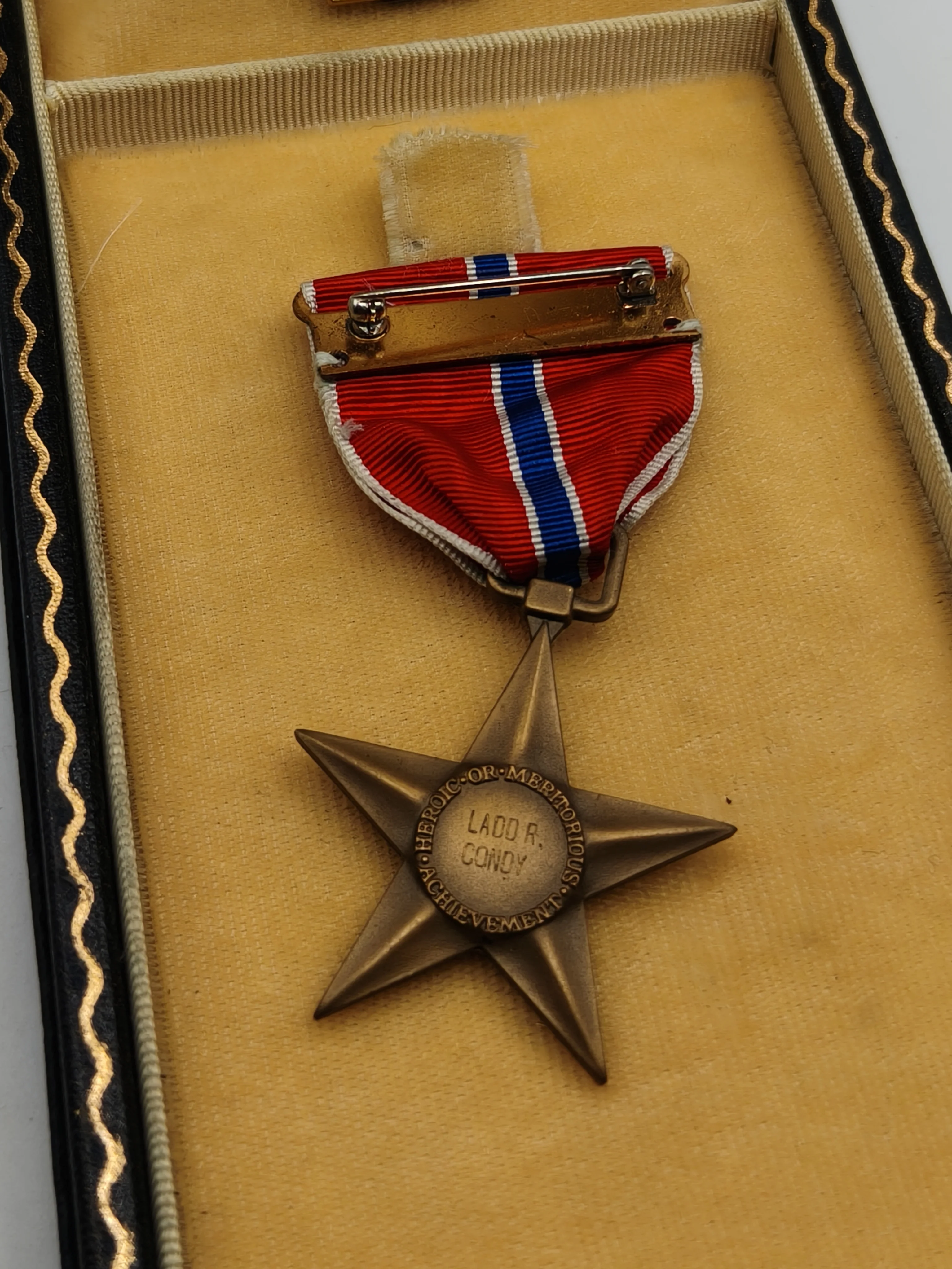 Medalla de la Orden bronce Star. Con nombre. USA