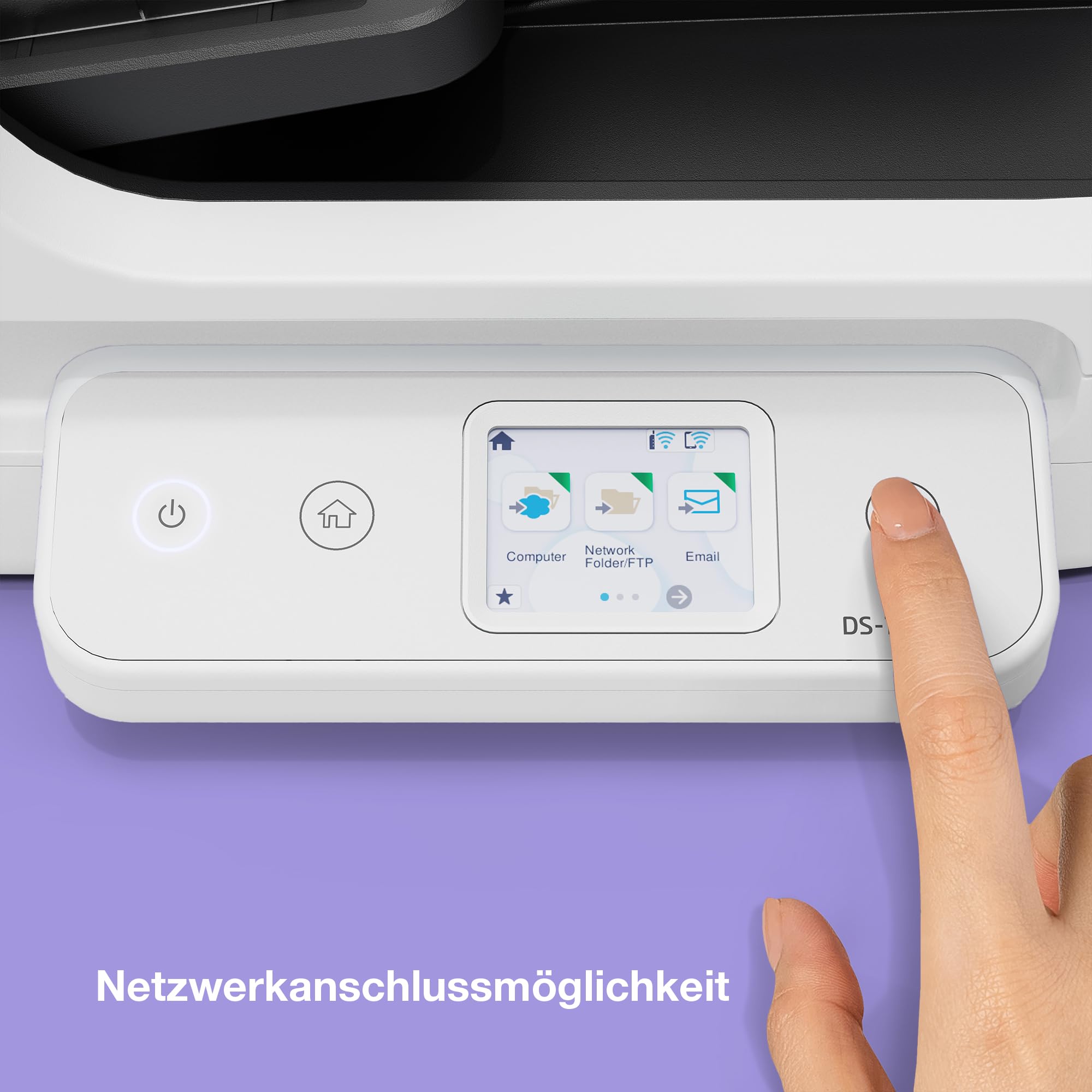 Dokumentenscanner DS-1760WN ADF WLAN USB 600 dpi 1200 dpi Glas 24 Bit 6 kg Windows macOS Netzwerkanschluss