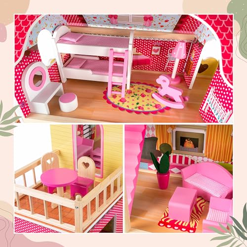 Green series Kinderplay Casa Delle Bambole   Legno, GS0020 : Amazon.it: Giochi e giocattoli