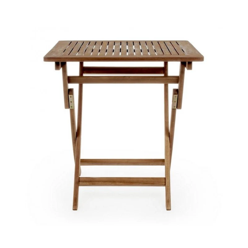 Tavolo Noemi per esterno in legno di acacia pieghevole  70x70x h73 cm