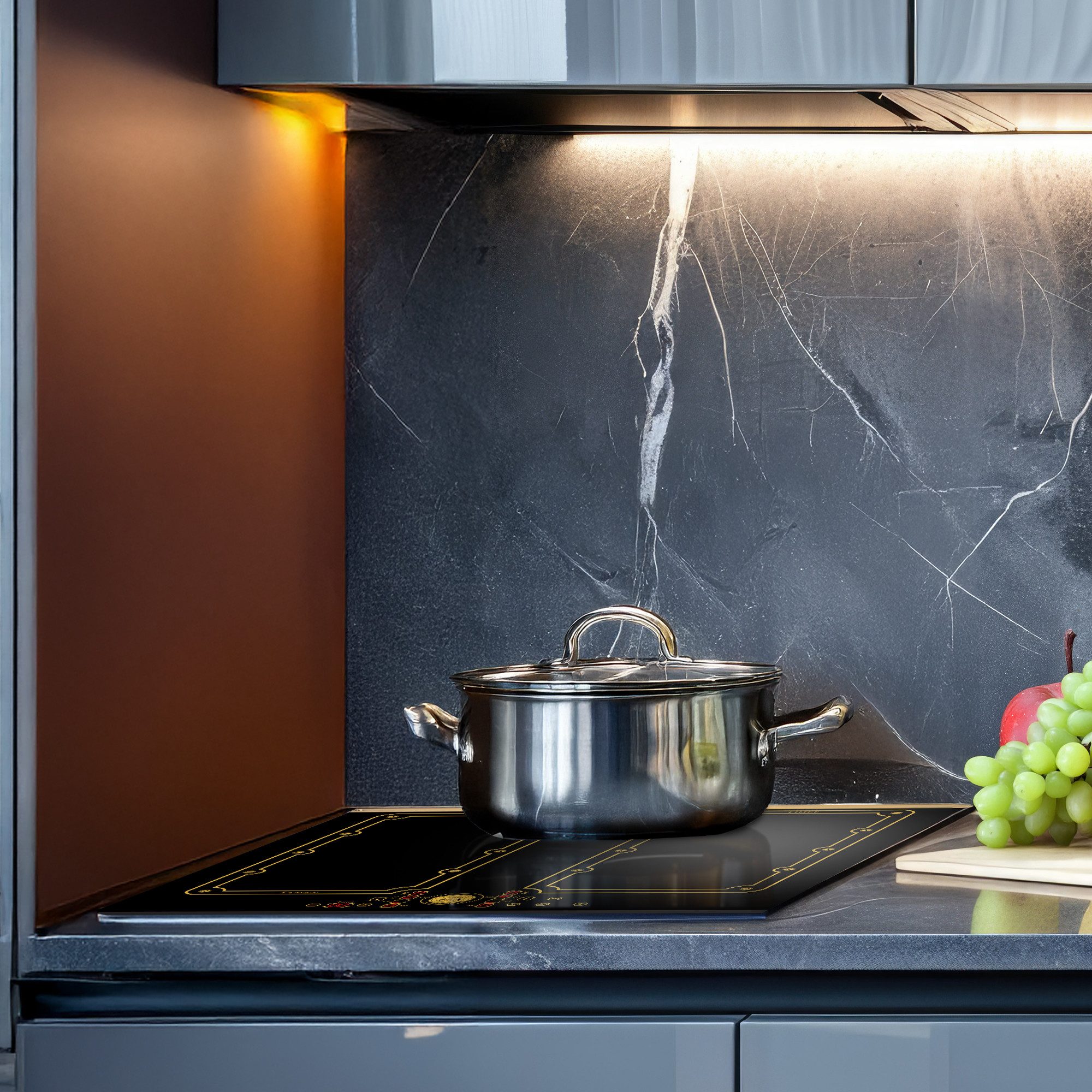 Induktions-Kochfeld Kaiser Empire KCT 6192 FI Em+Grillplatte, Einbau Induktionskochfeld 60 cm stoßfeste Glaskeramik, 4×2 FLEX Induktions-Kochzonen mit Power-Funktion (Booster)