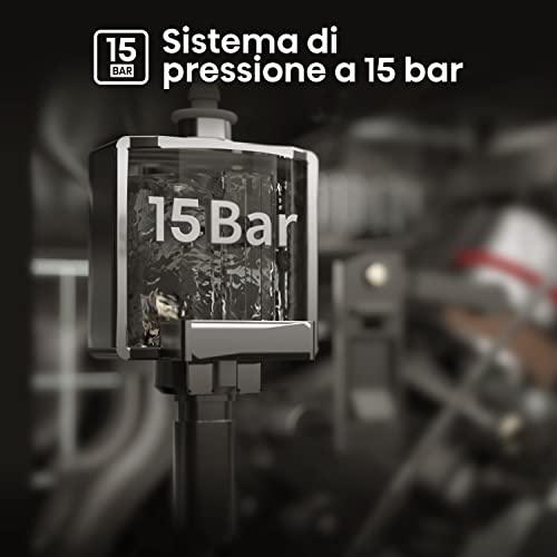 Hisense, HESCM15DBK, Macchina da caffè espresso manuale, macinato e compatibile con cialde ESE 44 mm, Pressione 15 bar, Schermo Touch, 1100W, Silver, 27.4x30x27.2 cm : Amazon.it: Casa e cucina