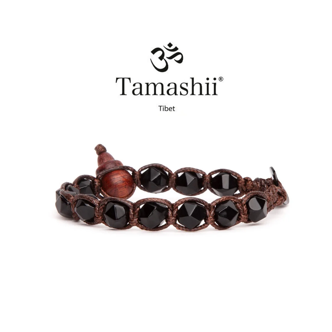 Bracciale Tamashii BHS911-1 in onice nero diamond cut