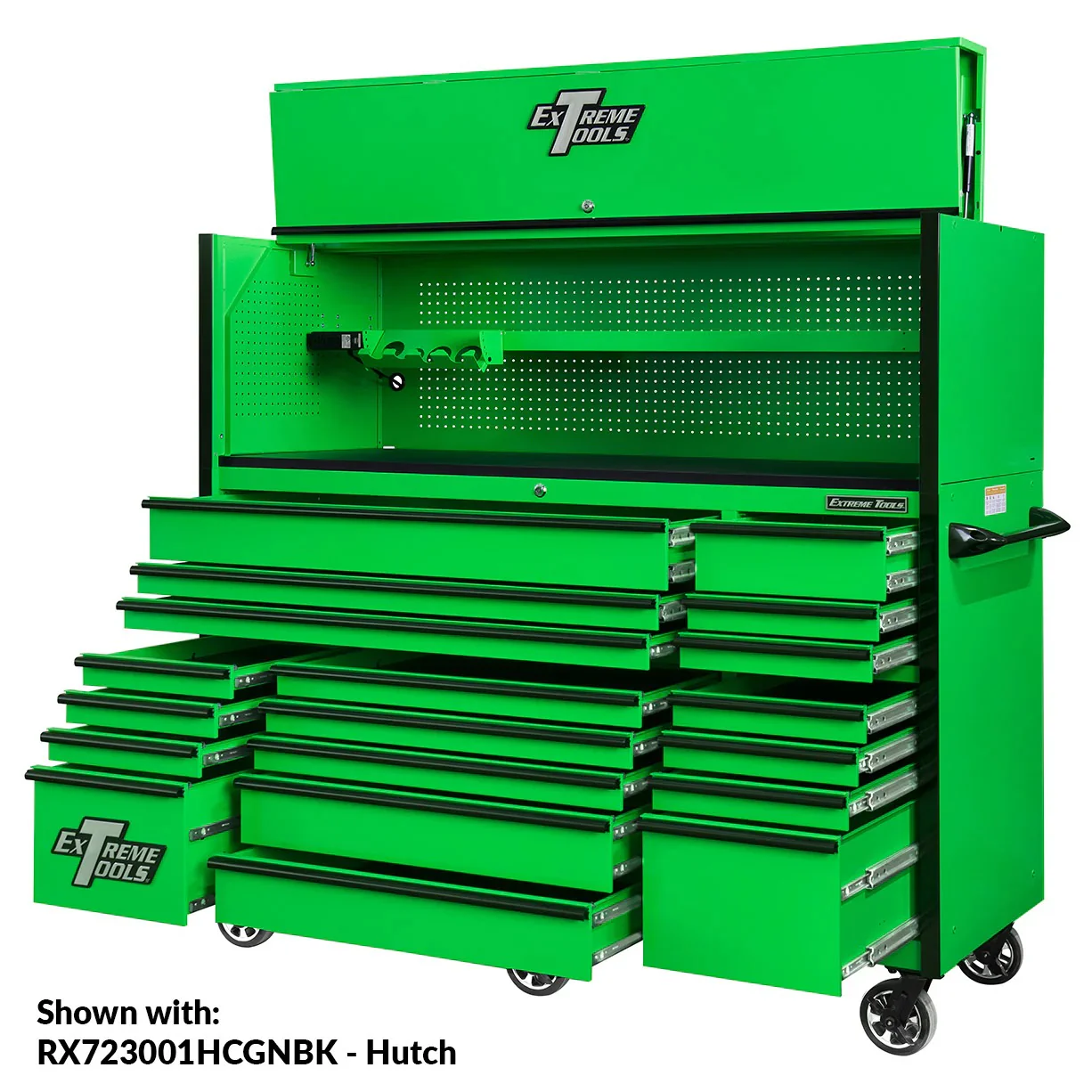 Extreme Tools RX250 Series 72-inch x 30-inch Rolling Cart �C 19 Drawers �C 250 lb Drawer Slides