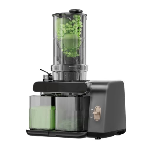 Cold Press Juicer Machines, 5.3 inch Extra Large Feed Chute Easy to Clean Fruit Vegetable Jugos Professional Slow Masticating Juicer Machine Bpa Free: Home & Kitchen