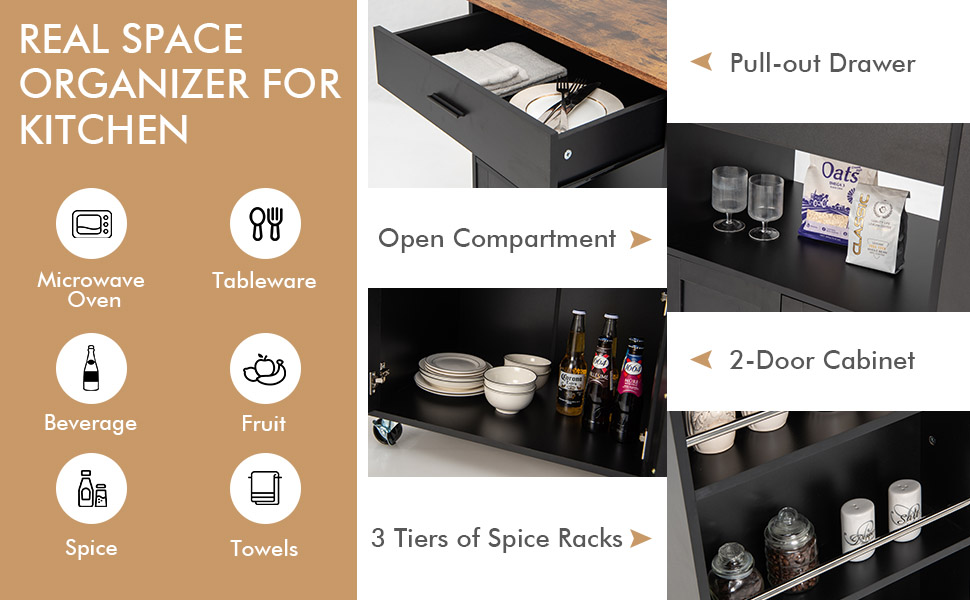 Rolling Kitchen Island Cart