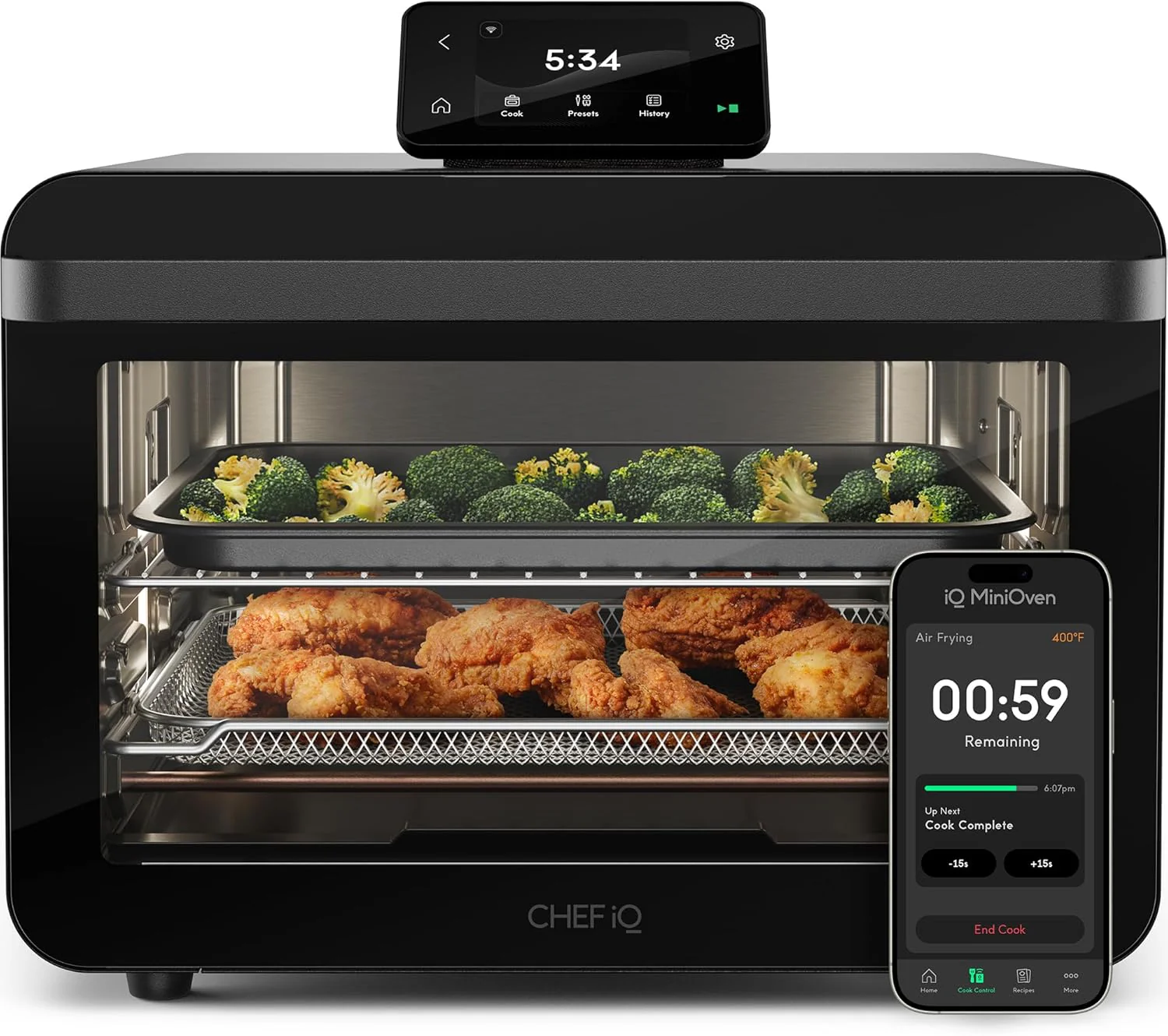 CHEF iQ Smart Pressure Cooker with WiFi and Built-in Scale - Easy-to-Use 10-in-1 Multicooker