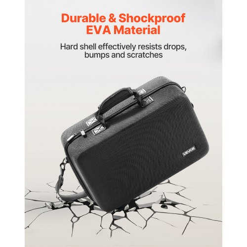 VEVOR PS5 Tragetasche Reisetasche für Playstation 5 EVA-Weichfutter 42x21x30cm
