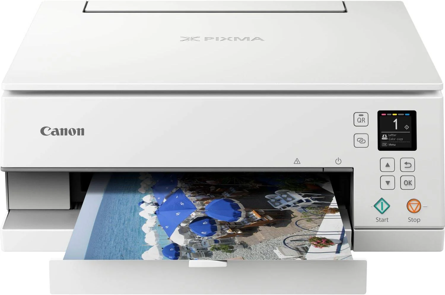 Canon PIXMA TS6350a printer, kleureninkjet multifunctioneel apparaat DIN A4 (fotoprinter, scanner, kopieerapparaat, OLED, 4.800x1.200 dpi, USB, WLAN, 5 afzonderlijke inkten, dubbelzijdig afdrukken, 2 papierladen), zwart