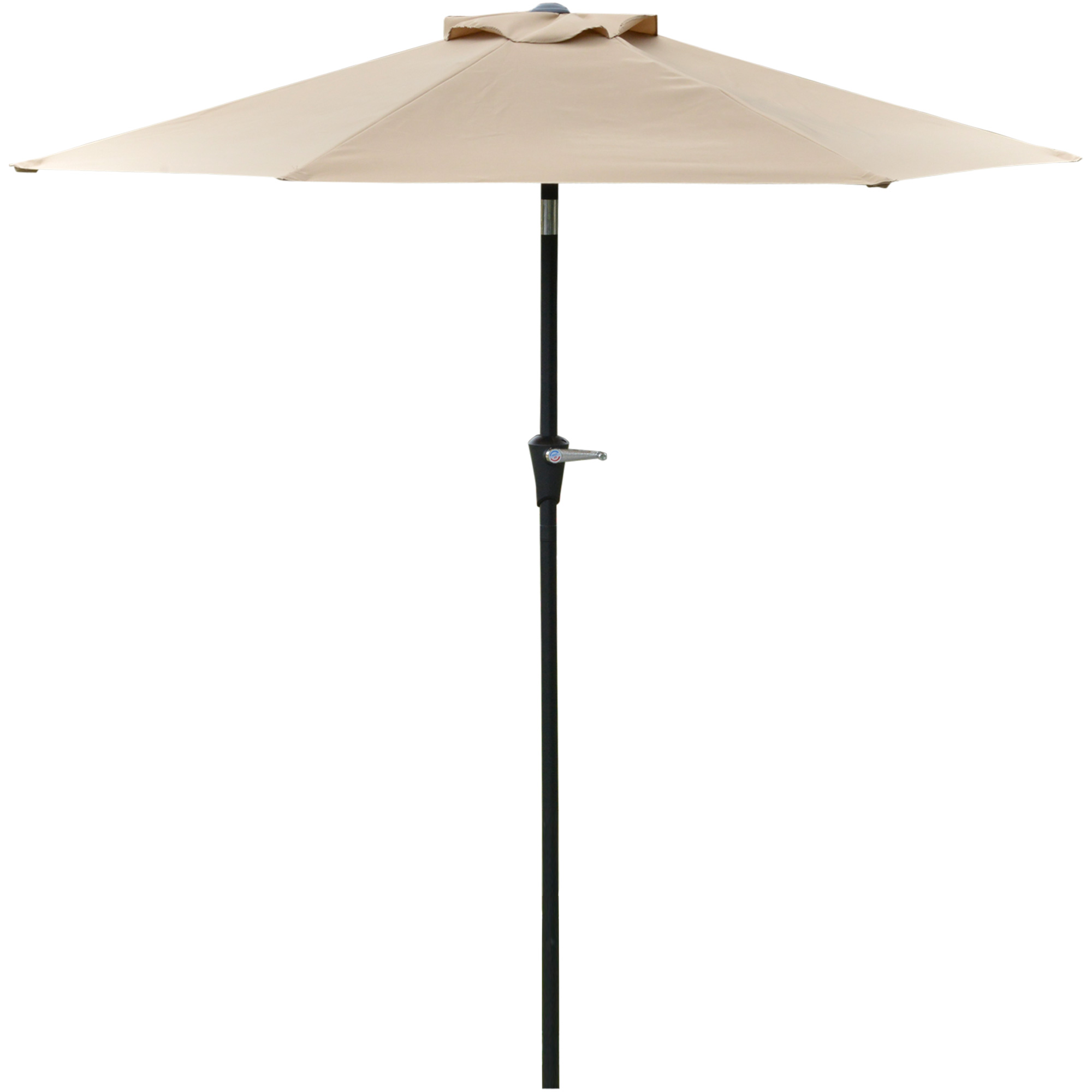 Outsunny Garten Sonnenschirm Neigbarer hexagonaler Sonnenschirm dim. Ø 2,3 x 2,16H m Metall Polyester hohe Dichte Beige